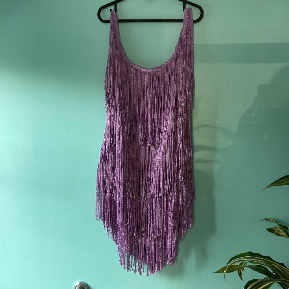 Size large Pretty Tina purple sparkle dress